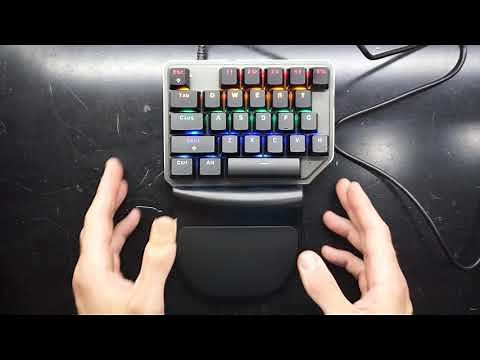 Motospeed K27 One Handed mechanical keyboard Unboxing
