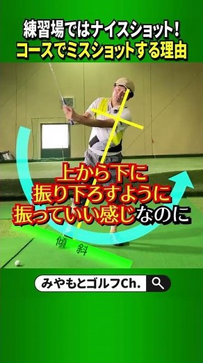練習場で上手く打ててコースでミスする人！原因はコレです！ #Shorts