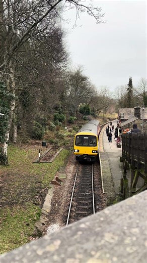 Class 144 Pacer departing Haworth on the KWVR #train #railvlogger #trainspotting #trainwatching