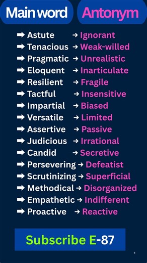 20 Advanced C1 Personality Vocabulary with Opposites | Improve Your English Fast #ieltspreparation