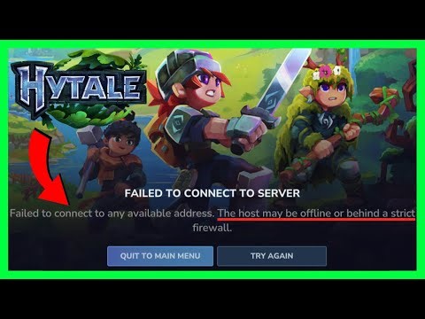 How to FIX Hytale Error The Host May Be Offline