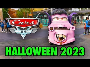 Cars Land Halloween Walkthrough & Rides 2023 - Disney California Adventure [4K POV]