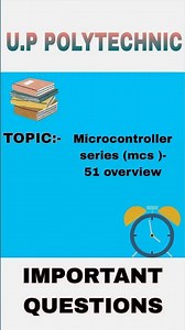 Microcontroller series (mcs)- 51 overview PLC 3rd year 5 sem important topics #viral #shorts