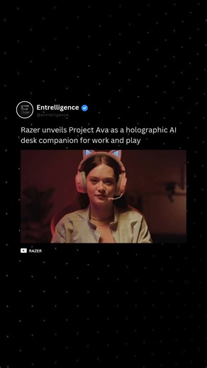 #TECH: Meet Razer Project AVA, your all-in-one AI companion Razer’s Project Ava, revealed as a concept at CES 2026, reimagines the idea of an AI assistant as a living presence on your desk rather than just software on a screen. Housed in a physical device with a 5.5-inch 3D hologram, Ava appears as an animated avatar that makes eye contact, shows facial expressions, and lip-syncs in real time, aiming to feel more like a companion than a tool. Originally conceived as an AI esports coach, Project