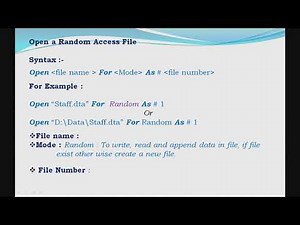 Random Access File in Visual Basic 6.0