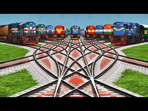 🚆 High Speed Train Crossing on Extreme Dangerous Curve | Train Simulator