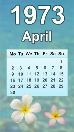 April 1973 Calendar