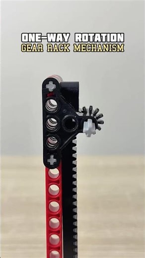 One-Way Rotation Gear Rack Mechanism #lego #legotechnic #mechanism #mechanical