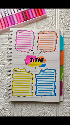 Easy & Creative Title Page Design | 4 Box Title Page Idea 📚✨ #shorts #ytshorts #explore