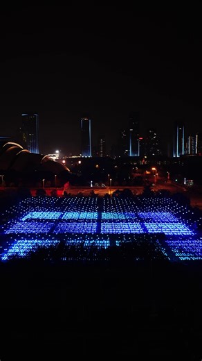 A stunning drone light show of thousands of drones lit up #Hefei's Swan Lake, featuring diverse patterns such as the Tiangong-1 space lab. 💫 #HefeiInnovation | Amazing Hefei