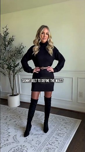 How do you style black knee high boots for a full polished look