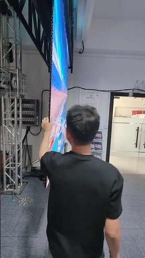 Kingly LED Roll Up display screen for trade show exhibition fixed installation conference room