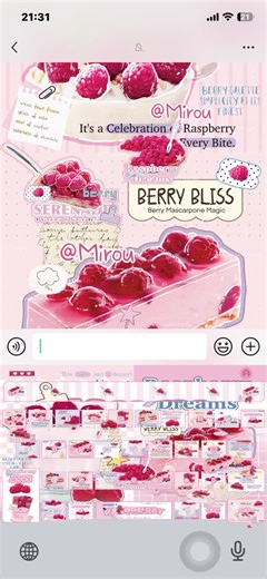 覆盆子奶酒双系统带壁纸 #strawberries #cake #food #baidukeyboard #viral