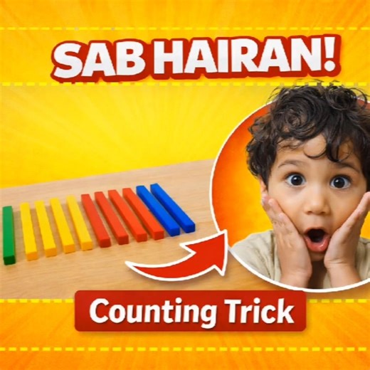 Sab Hairan! Stick Counting Trick for Kids | Math Magic Trick
