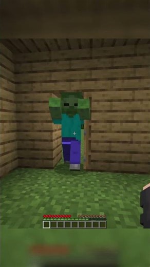 Mobs won't walk through this door Minecraft !!! #shorts #minecraft #minecraftshorts #minecraftmemes
