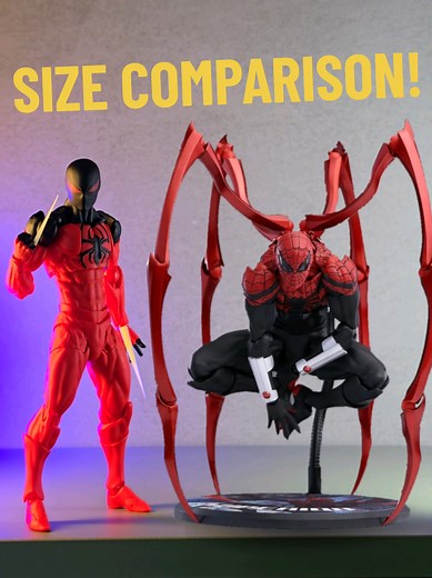 Scarlet Spider Kaine Action Figure Size Comparison