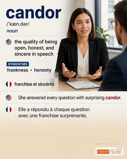 Candor: English vocabulary meaning and example