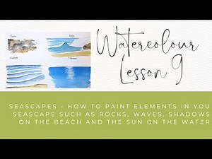 Easy Watercolour Seascape Tutorial for Beginners | Rocks, Waves & Shimmering Water
