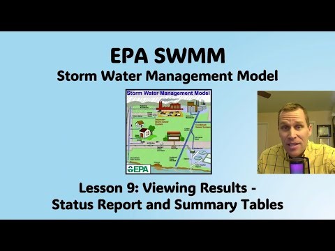 EPA SWMM Lesson 9 - Viewing Results - Status Report and Summary Tables