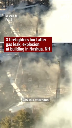 Three firefighters were hurt in an explosion while responding to a reported gas leak at a building on Amherst Street in Nashua, New Hampshire, on Monday, fire officials said. There is currently a large emergency response in the area. | NBC10 Boston