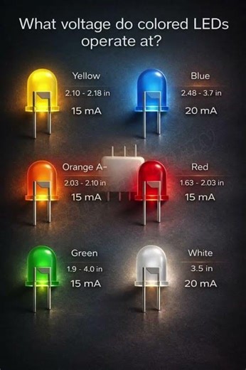 What voltage do colered leds operate at ? #diy #reels #shortsviral #solar