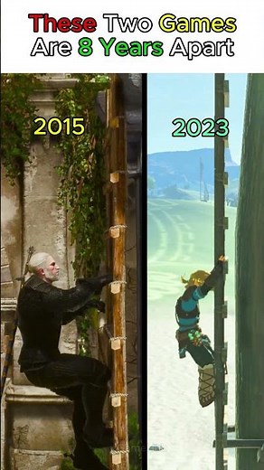 Ladder Comparison ! Withcer 3 vs Tear of the Kingdom #witcher #zelda #botw #totk