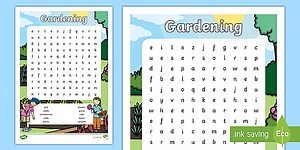 Gardening Word Search