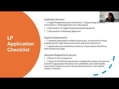 Legal Paraprofessional Program Interest Webinar
