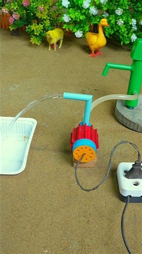 Mini hand pump project water with supply motor drinks buffalo duck for farm #waterpump #shorts #706