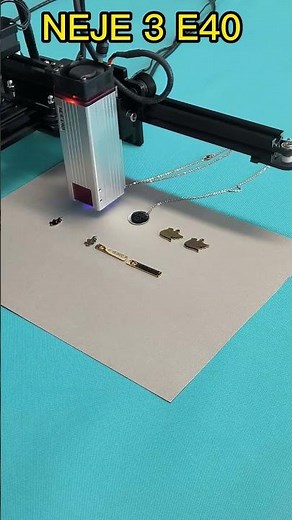 Engrave Necklace Metal Tag Gift With NEJE 3 E40 Laser Engraver#laserengraving #diy #shorts #gift