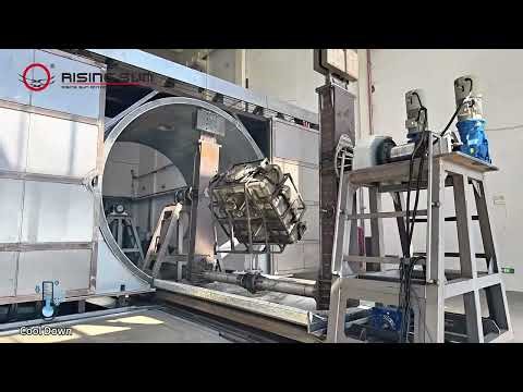 Rising Sun Rotomolding shuttle rotomolding machine CS 4500 test