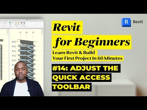 Revit Tutorial for Beginners: Part 14: Adjust the Quick Access Toolbar