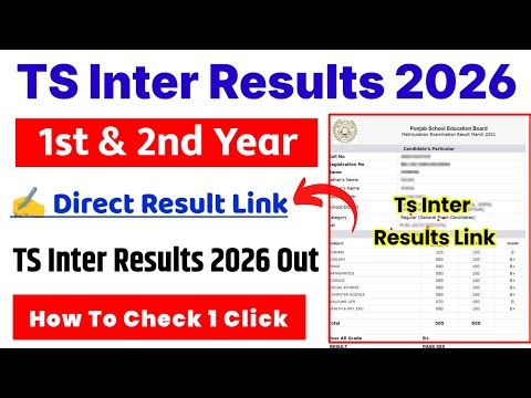 TS Inter Result 2026 🔴 How To Check TS Inter Results 2026 | TS Inter 1st 2nd Year Result 2026 Check