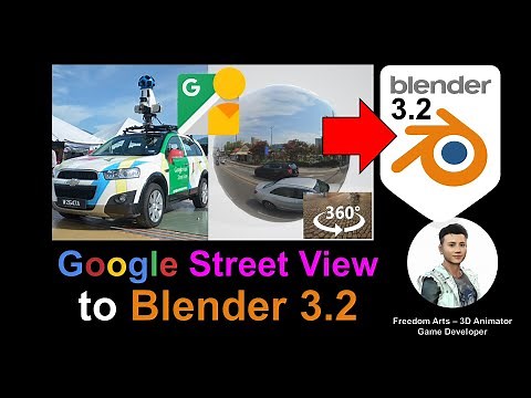 Google Street View to Blender 360° Panorama - Blender 3.2 Tutorial