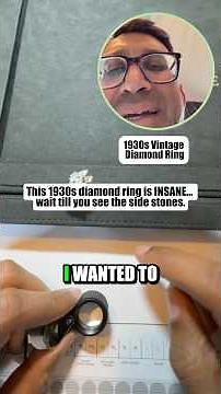 1930s Vintage Diamond Ring Breakdown (Pear Shape + Emeralds!) #diamond #shorts