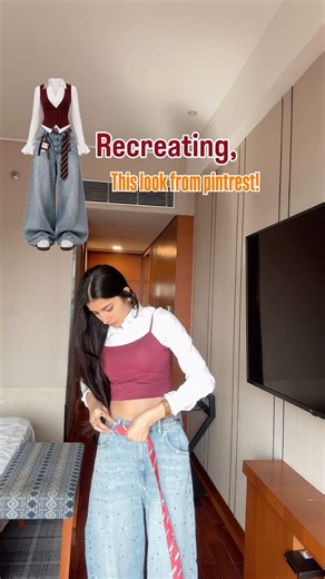 Recreating, look from pintrest! #pintrest #recreating #grwm #ootd #fashion #styling #stylehacks #yt