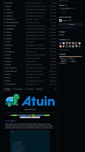Atuin - Magical Shell History That Syncs Everywhere 🔮 #shorts #coding #terminal