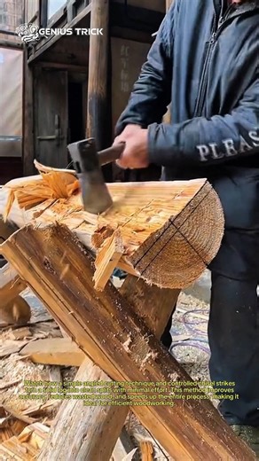 Extreme Wood Splitting Hack That Saves Hours of Work