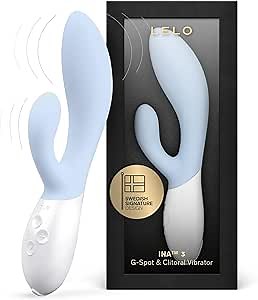 LELO INA 3 G Spot Rabbit Vibrator Clitoral Rabbit Vibrator for Women Rabbit Sex Toy for Women with 10 Vibrating Modes and Waterproof Design, Seafoam