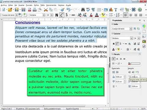 W1-3-03. Creating Custom Styles in LibreOffice Writer