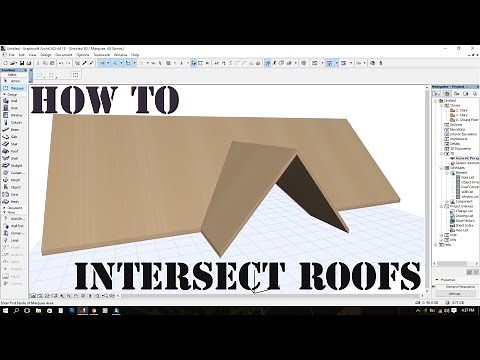 Intersect Roofs in ArchiCAD / Cross-gable roof