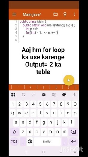 Java for loop se table kaise bnaye? | 2 ka table program #java #javalearn #javaforbeginners