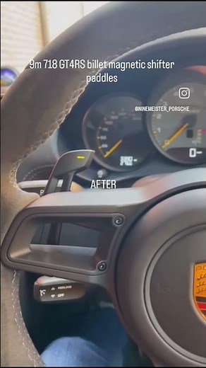 9M 718 GT4RS billet magnetic extended shift paddles