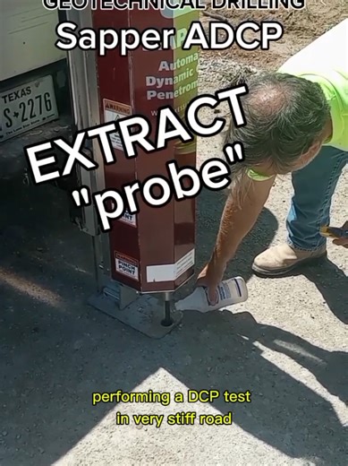 SAPPER ADCP -- PROBE EXTRACTION PROBLEM / FAIL ; very stiff road base or subgrade could lock the test