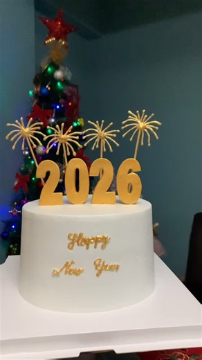 Princess cake on Instagram: "#2026cakedesign #newyearcakes🎂 #happynewyear2026🎄🎅🏻❤️ #cakedesign #cakeart #cakeartist #cakedecorating #2026cake"