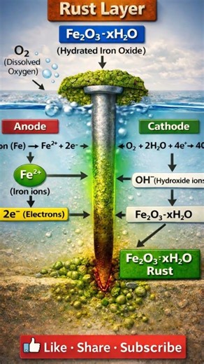 Rusting of Iron #iron #rust #chemistrypage #chemistry #csirchemistry