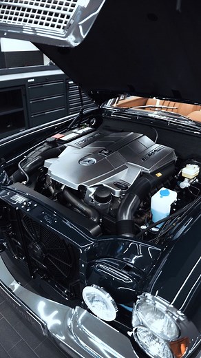 Not your average Mercedes Classic. #Mechatronik#NewTechSeries#mercedesbenz#amg#v8#restomod | Mechatronik