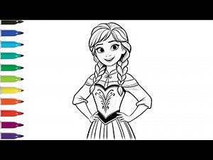 How To Draw Frozen Aaan | Frozen Drawing & Colouring | Frozen princess drawing Art for kids