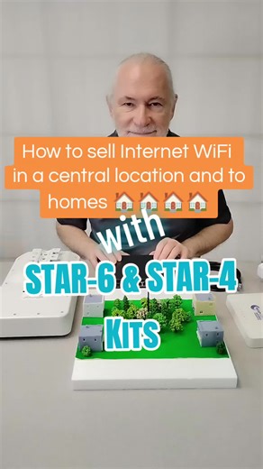 🌐📡 How to Sell WiFi to Homes with the STAR‑6 & STAR‑4 Kits 🏠💰 Want to start your own community WiFi service? It’s easier than you think! 👇 🔧 Step 1: Install the STAR‑6 Kit in a central location where your internet connection is located (Starlink or another ISP). 🏠 Step 2: Install a STAR‑4 Kit in each nearby home within about a 1 km radius with clear line of sight. 🔗 Both kits are already configured to communicate with each other, making setup simple! 💡 How it works: 🎟️ Generate WiFi ac