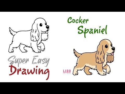 How to Draw a Cute Cocker Spaniel Easy Drawing for Kids & Beginners #lidoartworks